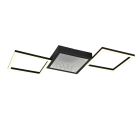 Musta metalli kattovalaisin, Gelka, 24W, 3000K LED, 3-portaisesti himmennettävä