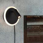 Musta metalli seinävalaisin , Sirias, 5W, 3000K LED, katkaisimella
