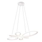 Valkoinen metalli riippuvalaisin, Vikash, 32W, 4000K LED, 3-portaisesti himmennettävä