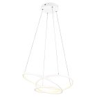 Valkoinen metalli riippuvalaisin, Teodore, 34W, white switch LED, 3-portaisesti himmennettävä