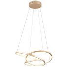 Kulta metalli riippuvalaisin, Teodore, 34W, white switch LED, 3-portaisesti himmennettävä