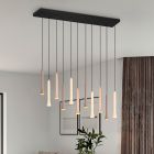 Musta metalli riippuvalaisin valaisin ruokapöydän päälle, Albartus, 3W, white switch LED, 3-portaisesti himmennettävä