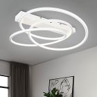 Valkoinen metalli kattolamppu, Teodore, 34W, white switch LED, 3-portaisesti himmennettävä