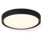 Musta muovi kylpyhuoneen kattovalaisin, Evelina, 18W, 3000K LED, IP44
