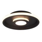 Musta metalli kylpyhuoneen kattovalaisin, Kayla, 28W, 3000K LED, IP44