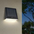 Musta muovi aurinkovoimainen ulkovalaisin, Pontus, 6W, 4000K LED, IP44
