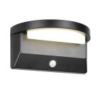 Musta muovi aurinkovoimainen ulkovalaisin, Neelam, 8W, 4000K LED, IP44