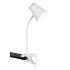 Valkoinen muovi puristinvalaisin, Rahul, 4,5W, 3000K LED, katkaisimella
