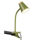 Vihreä muovi puristinvalaisin, Rahul, 4,5W, 3000K LED, katkaisimella
