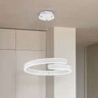 Valkoinen metalli riippuvalaisin, Resy, 37W, 4000K LED, 3-portaisesti himmennettävä