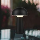Musta muovi ulkopöytävalaisin, Rachelle, 2W, 3000K LED, IP44, katkaisimella