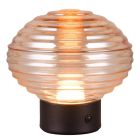 Musta metalli ladattava pöytävalaisin, Walid, 2W, 3000K LED, kosketushimmentimellä