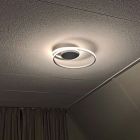 Valkoinen metalli kattolamppu, Sassandra, 22W, 3000K LED, 3-portaisesti himmennettävä