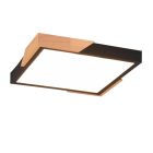 Musta muovi kattolamppu, Selinde, 20W, 3000K LED, 3-portaisesti himmennettävä