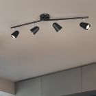 Musta muovi kattokohdevalaisin, Taj, 3W, 3000K LED