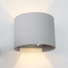 Moderni ylös alas seinävalaisin harmaa, Dion, 6W, 3000K LED, IP65