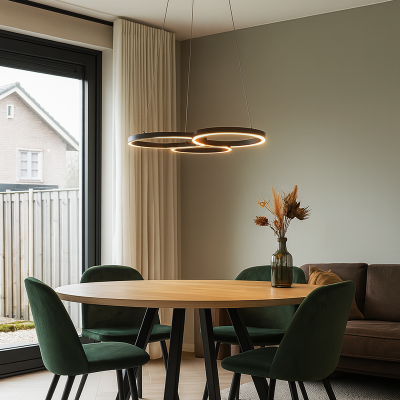 Design riippuvalaisin musta, Thalia, 36W, 2700K LED, 3-portaisesti himmennettävä