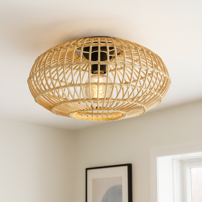 Rottinki kattolamppu ruskea, Emilio