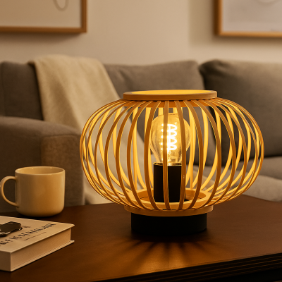 Rustiikkinen pöytävalaisin ruskea, Lieve, katkaisimella