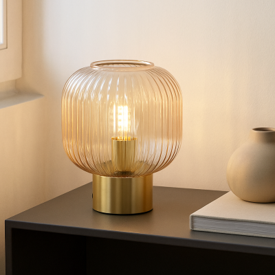 Retro pöytävalaisin vaaleanpunainen, Charlois, katkaisimella