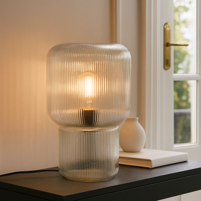 Design pöytävalaisin läpinäkyvä, Chelsea, katkaisimella