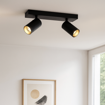 Moderni kattokohdevalaisin musta, Nadi