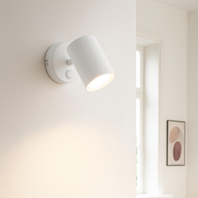 Moderni seinäspotti valkoinen, Elena, katkaisimella