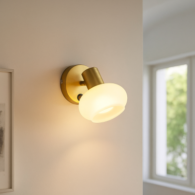 Design seinäspotti valkoinen, Skip, katkaisimella