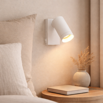 Moderni seinäspotti valkoinen, Nadi, katkaisimella