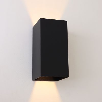 Moderni ulkoseinävalaisin hämäräkytkimellä musta, Dion, 6W, 2700K LED, IP54