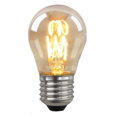 Himmennettävä E27 Olucia LED-filamenttilamppu Tuelo, meripihkanvärinen, 4 W, 2200 K