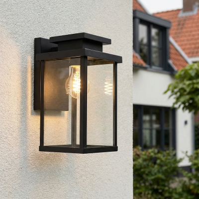 Moderni ulkovalaisin musta, Tiamo, IP44