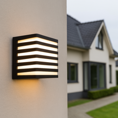 Moderni ulkovalaisin musta, Lenny, 9W, 3000K LED, IP54