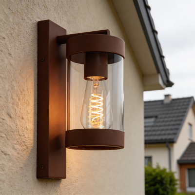 Moderni ulkovalaisin ruosteen värinen, Musa, IP44