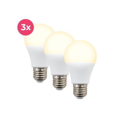 E27 LED-lamppu 3 kpl, A60, 4,9 W, 2700 K