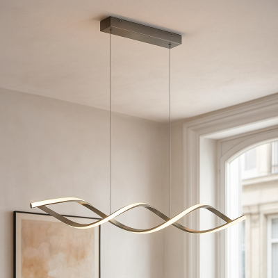 Design riippuvalaisin hopea, Kuno, 45W, 3000K LED, 3-portaisesti himmennettävä