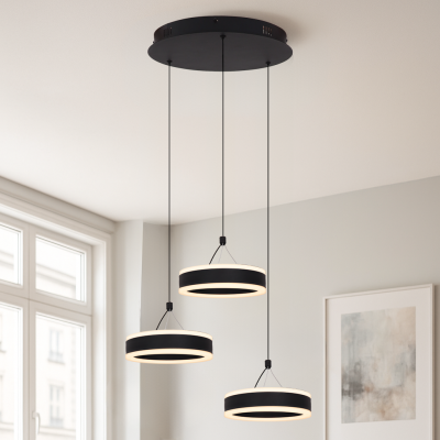 Design riippuvalaisin musta, Lava, 56W, 3000K LED