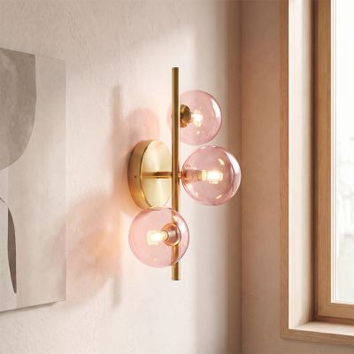 Design væglampe vaaleanpunainen, Remo