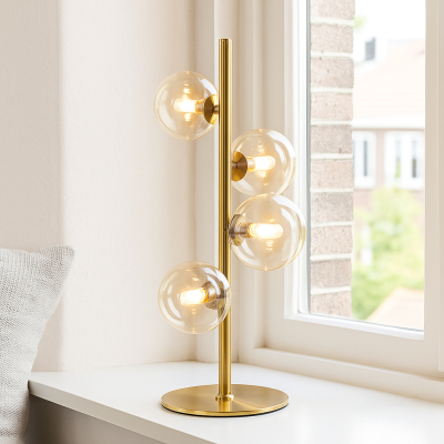 Design pöytävalaisin läpinäkyvä, Remo, katkaisimella