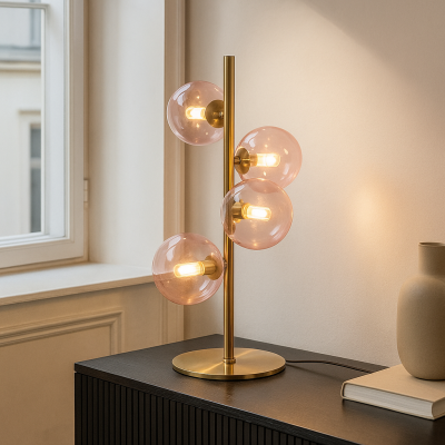 Design pöytävalaisin messinki, Remo, katkaisimella