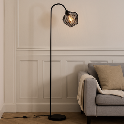 Teollinen lattiavalaisin musta, Pepita, katkaisimella