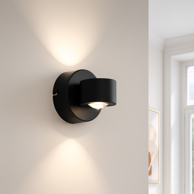Moderni ylös alas seinävalaisin musta, Izzet, 6W, 3000K LED