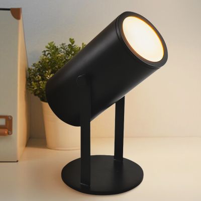 Moderni ladattava pöytävalaisin musta, Elko, 2W, 3000K LED, katkaisimella