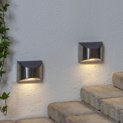 Alumiini aurinkovoimainen ulkovalaisin hopea, Amier, 0,2W, 3000K LED, IP44