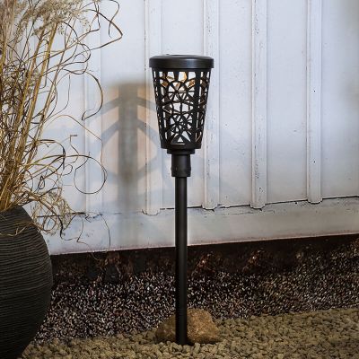Muovi aurinkoenergialla puutarhakohdevalaisin musta, Amresh, 0W, 3000K LED, IP44
