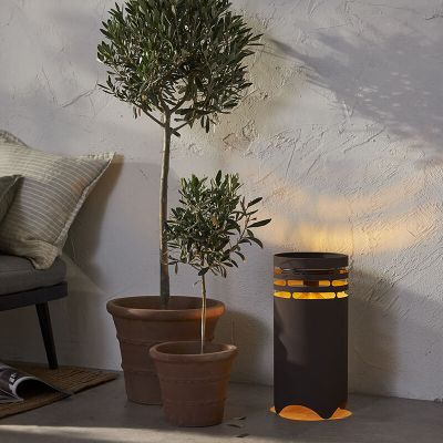 Muovi ulkopöytävalaisin ruskea, Aidan, 0,3W, 3000K LED, IP44