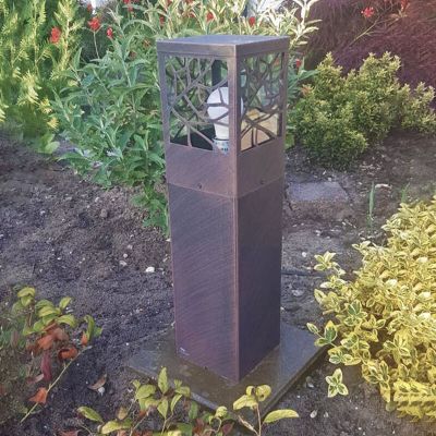 Rustiikkinen ulkovalaisin ruosteen värinen, Teske, IP44