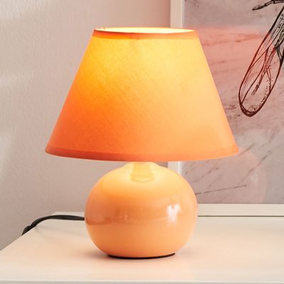 Keramiikka pöytävalaisin oranssi, Pilar, katkaisimella