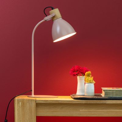 Rustiikkinen pöytävalaisin vaaleanpunainen, Thalina, katkaisimella