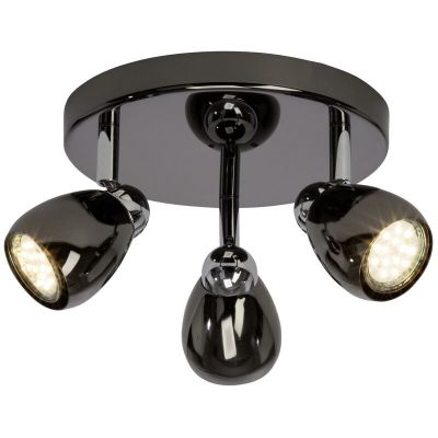 Metalli kattovalaisin musta, Khadra, 3W, 3000K LED